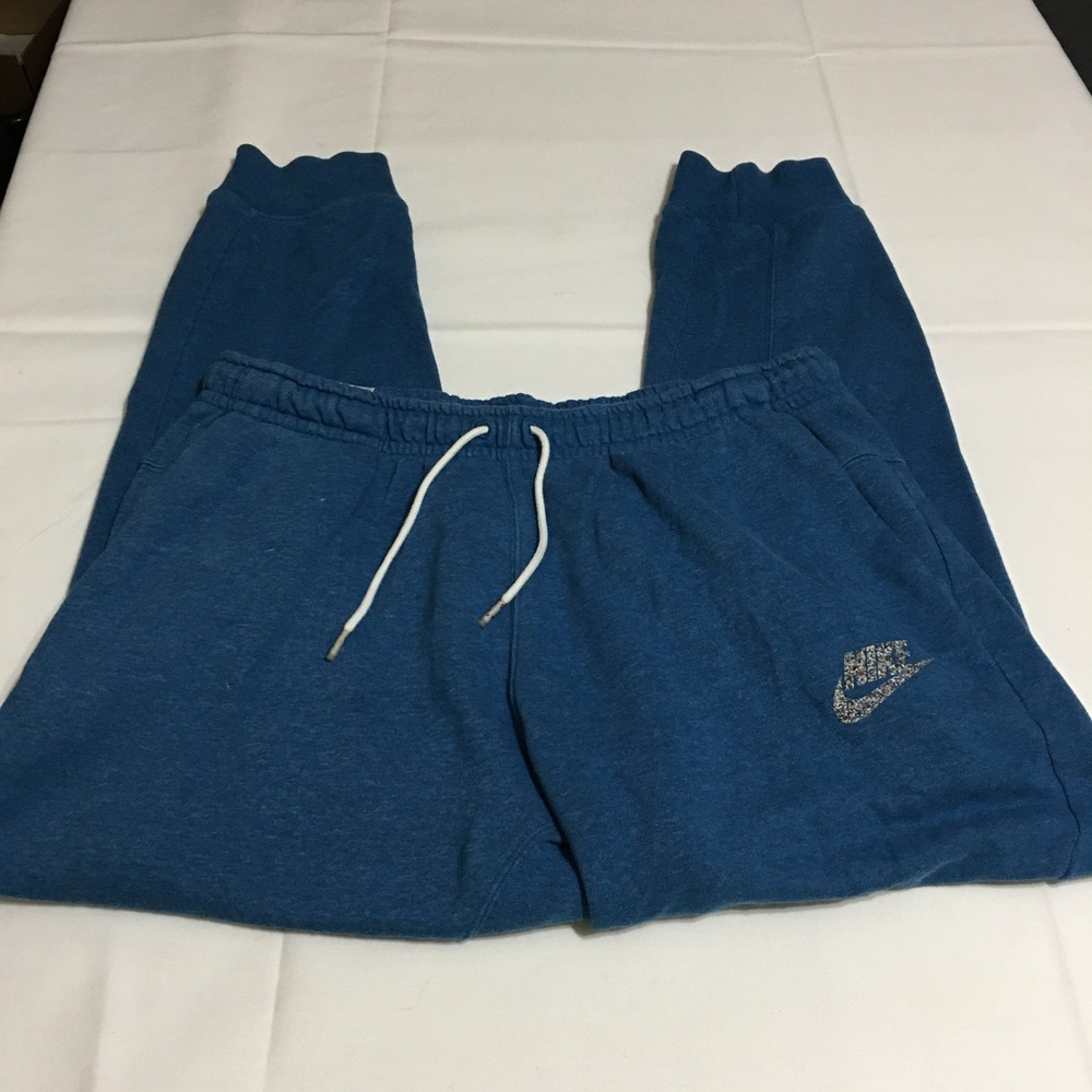 Nike Joggers Men XL Blue Speckled Logo Sweatpants